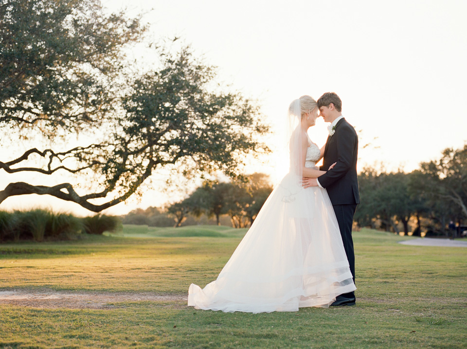 Bride and groom at Debordieu country club georgetown sc