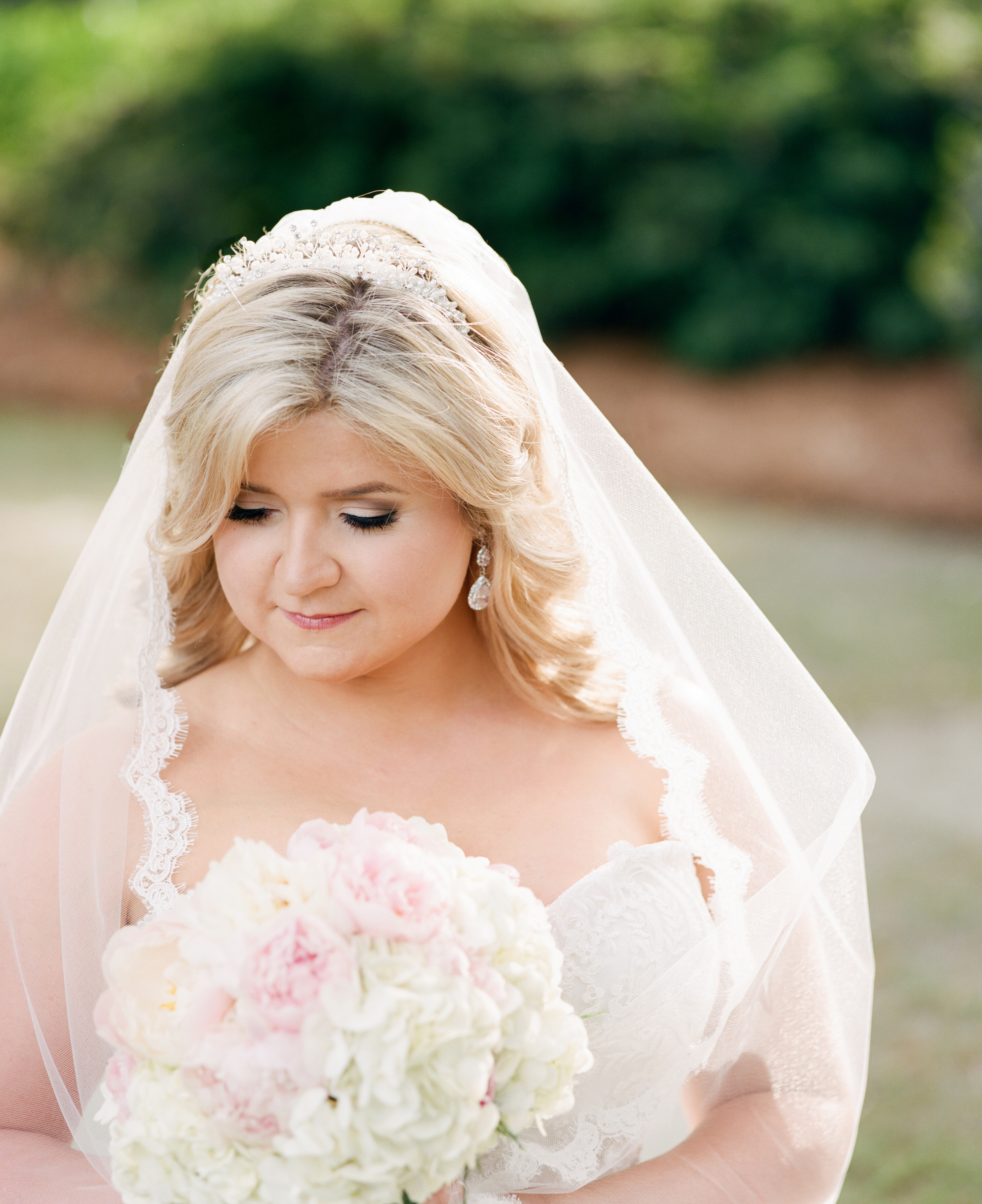 southern wedding traditions bride looking down photo