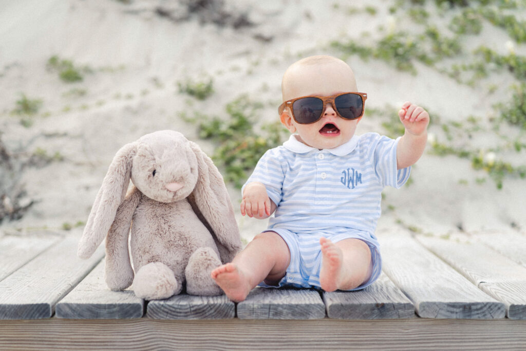 Family photos at Litchfield beach by myrtle beach photographer gillian claire