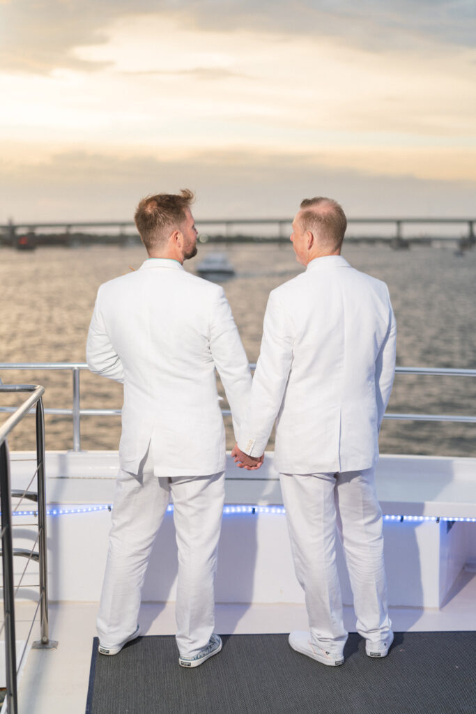 LBGTQ wedding The Carolina Girl Yacht by Charleston wedding photographer Gillian Claire